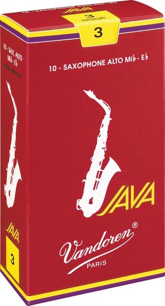 Фото Vandoren SR2625R  трости для альт-саксофона, JAVA RED CUT, №2.5, (упаковка 10 шт. )