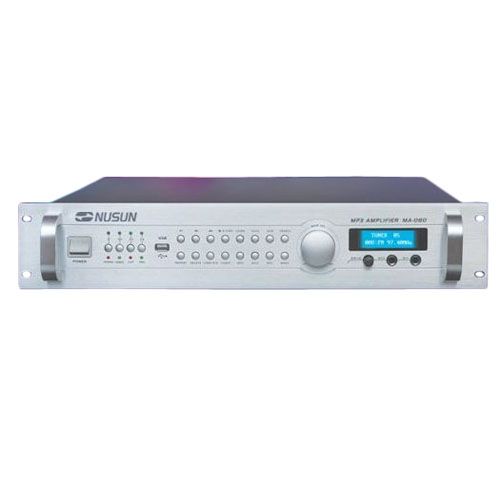 Фото Nusun MA(SA)-120  микшер-усилитель 2микр+2лин, FM-тюнер, MP3, WMA, 120W, 70/100V, 4зоны