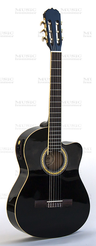 Фото Euphony EC100EQ Black классическая гитара со звукоснимателем
