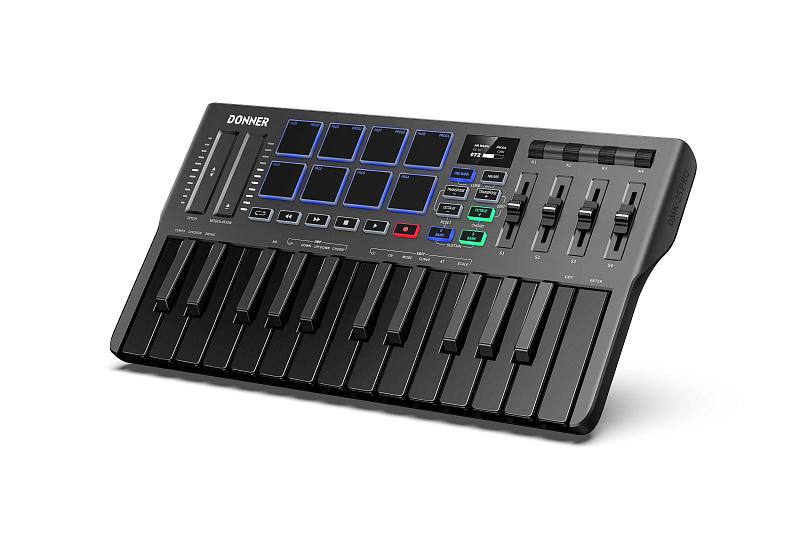 Фото USB миди-клавиатура Donner DMK-25 Pro