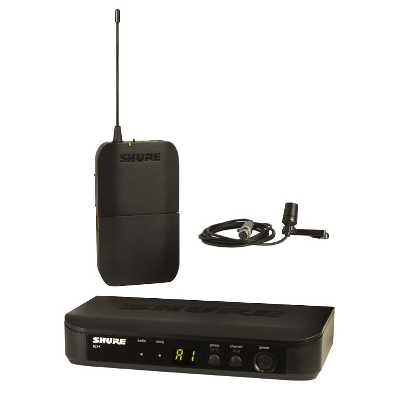 Фото SHURE BLX14RE/CVL K3E 606-636 MHz радиосистема c петличным микрофоном CVL, крепление в рэк в комплекте