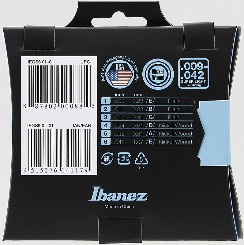 Фото Струны для электрогитары IBANEZ IEGS6