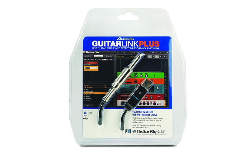 Фото ALESIS Guitar Link Plus USB-кабель для гитары (1/4TS -> USB)